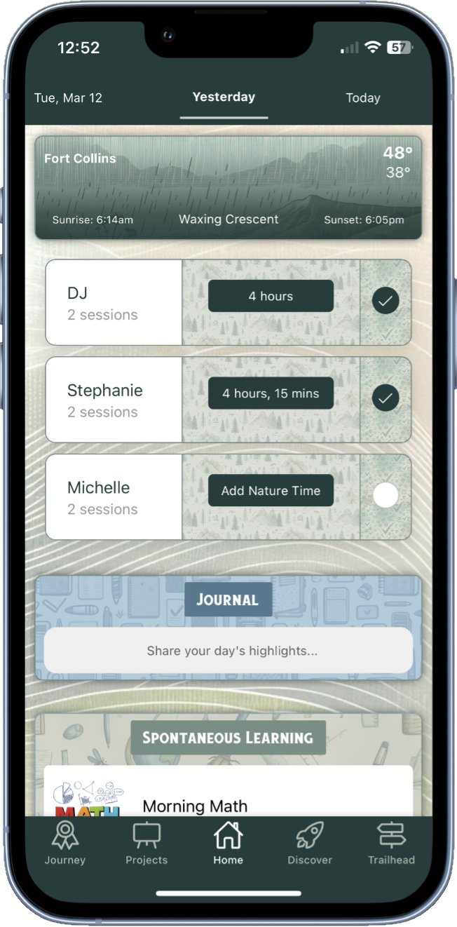 HomeTrail app Home screenshot